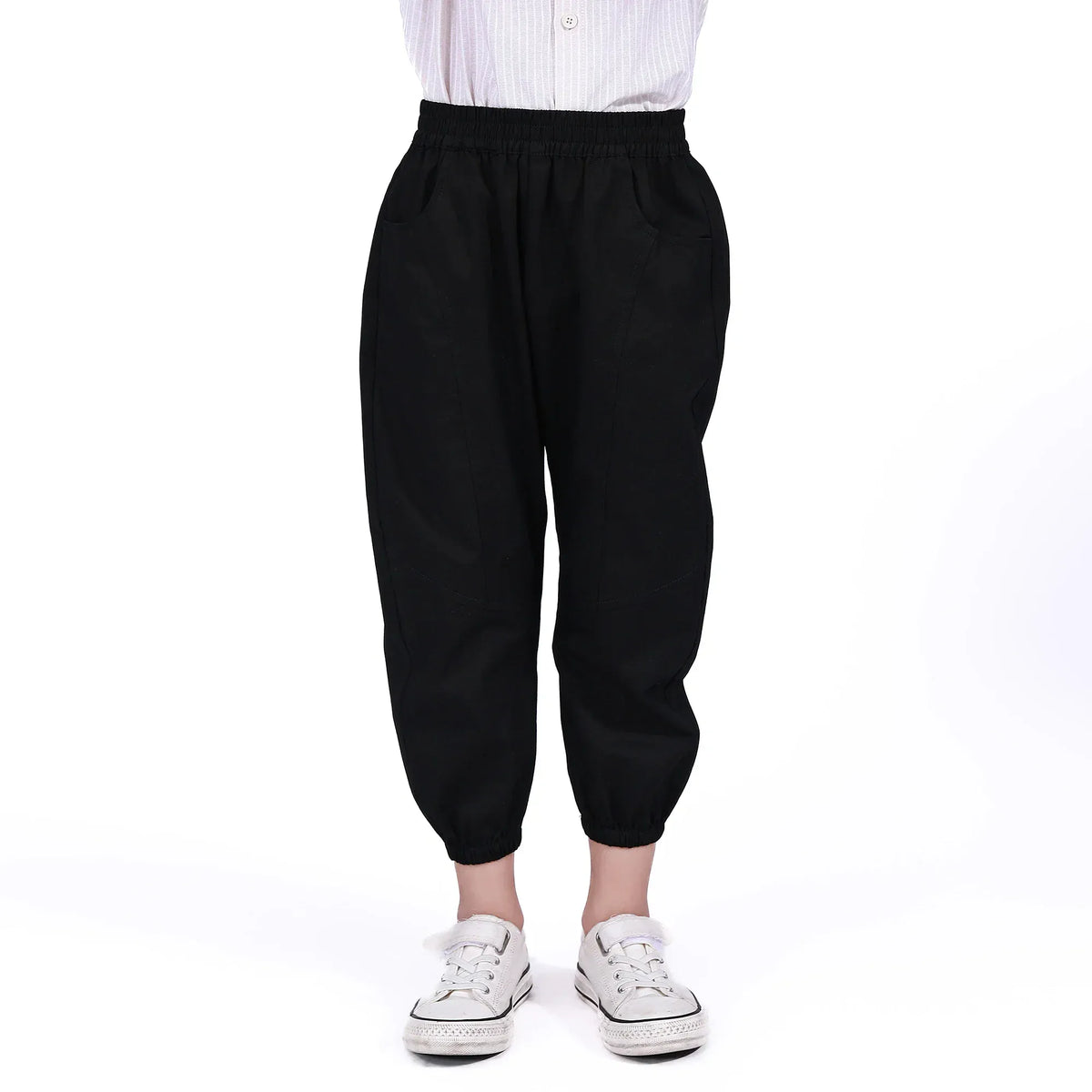Black Basic Pants For Boys Image