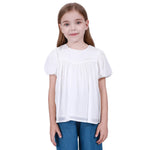 White Basic Blouse For Girls Image