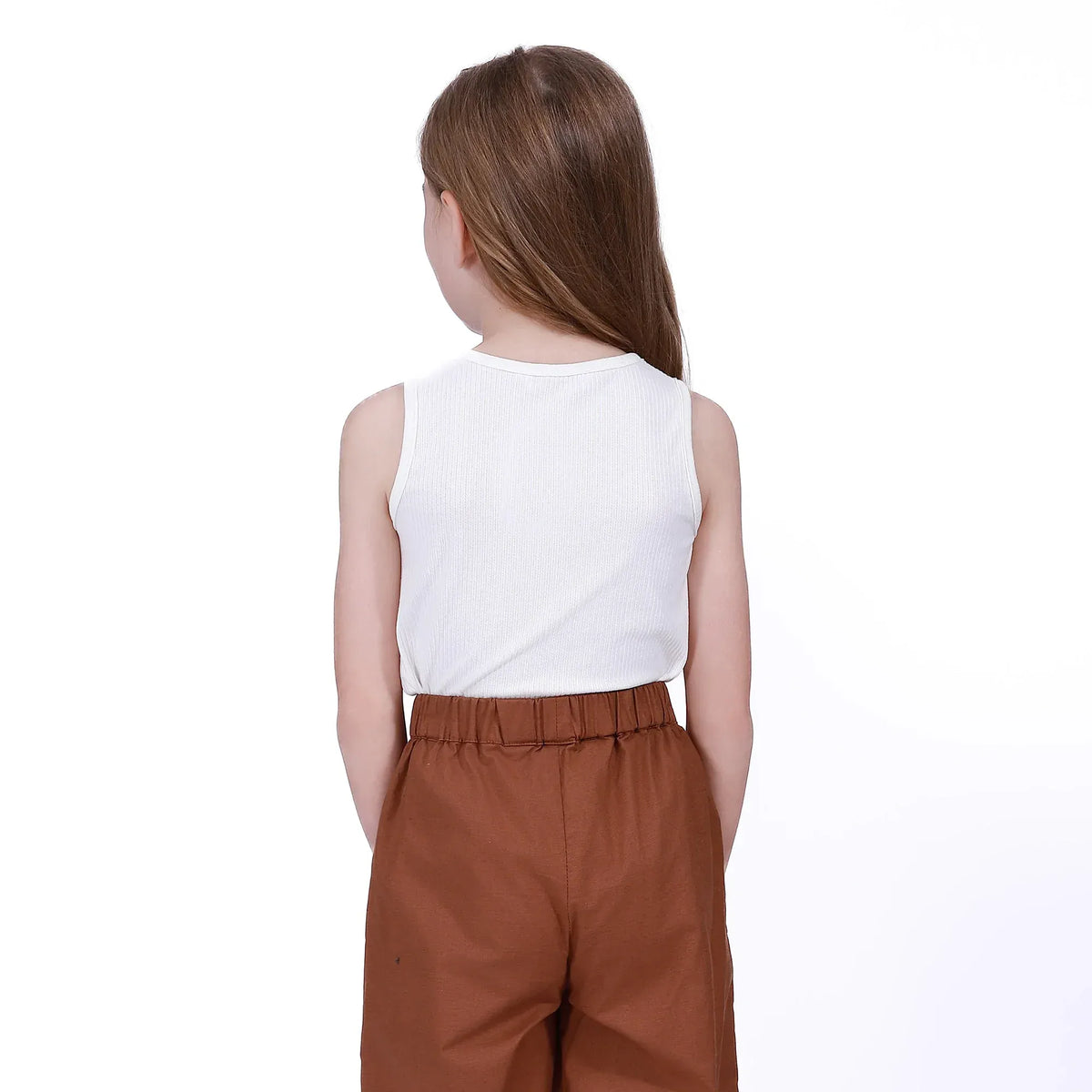 Basic Sleeveless T-Shirt For Girls Image