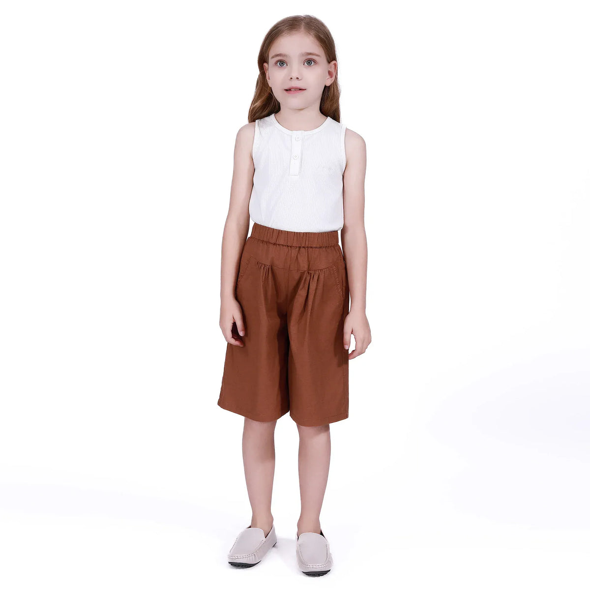 Basic Sleeveless T-Shirt For Girls Image