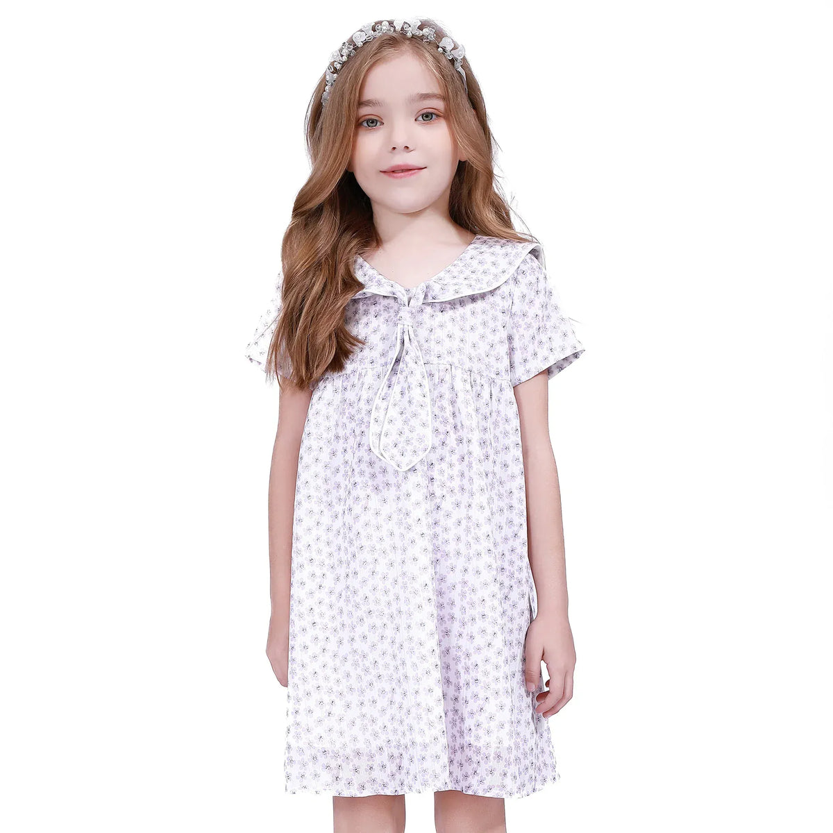 Purple Basic Dress For Girls Image