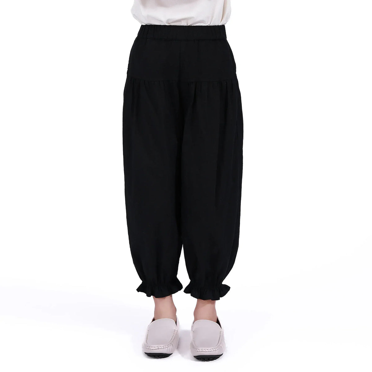 Black Basic Pants For Girls Image