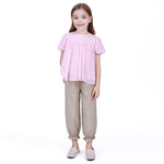 Khaki Basic Pants For Girls Image