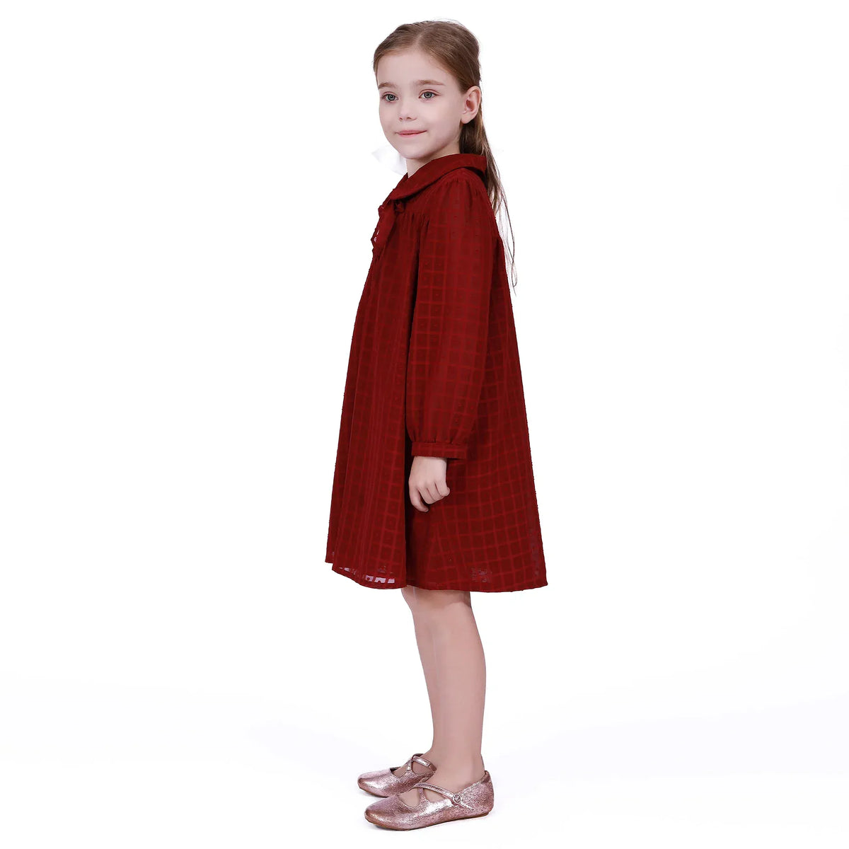 Jacquard Basic Dress for Girls Image