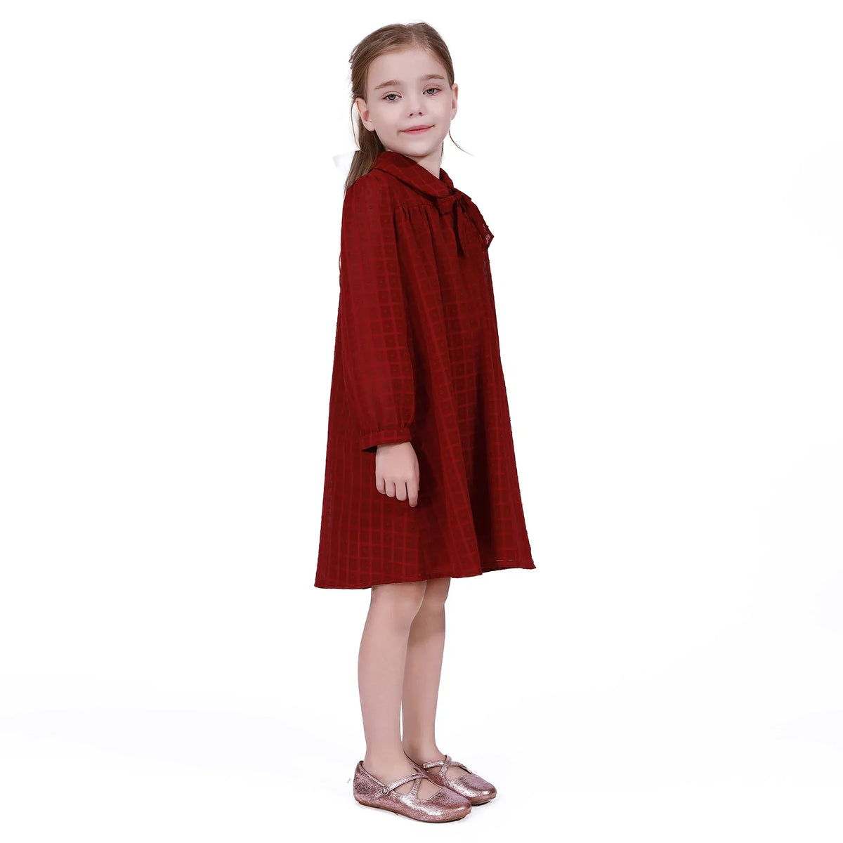 Jacquard Basic Dress for Girls Image
