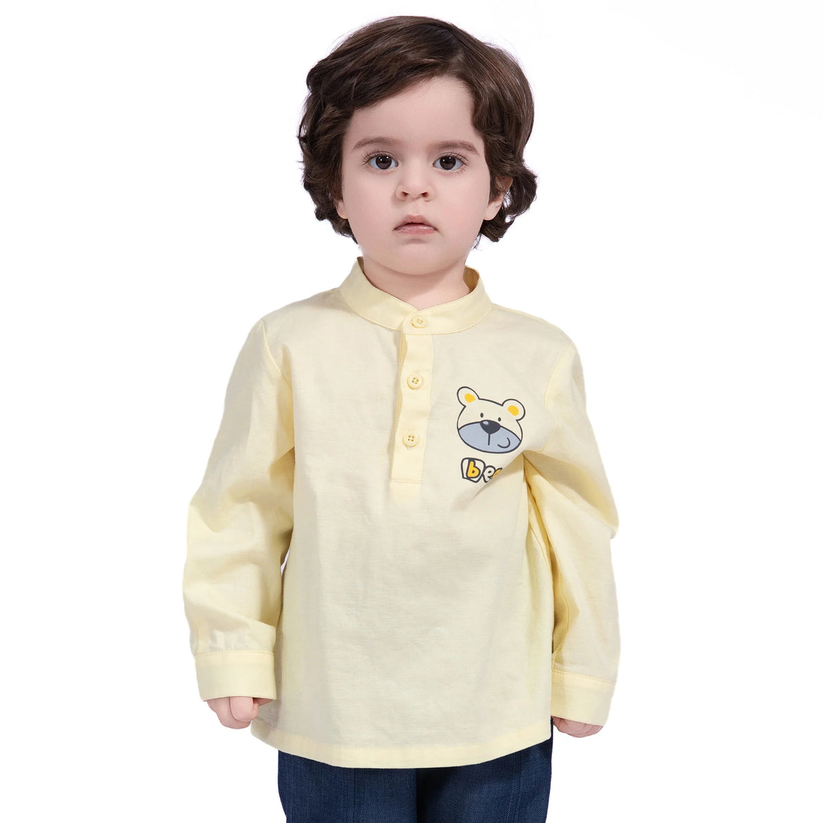 Light Yellow Street Look Blouse For Baby Boy Image