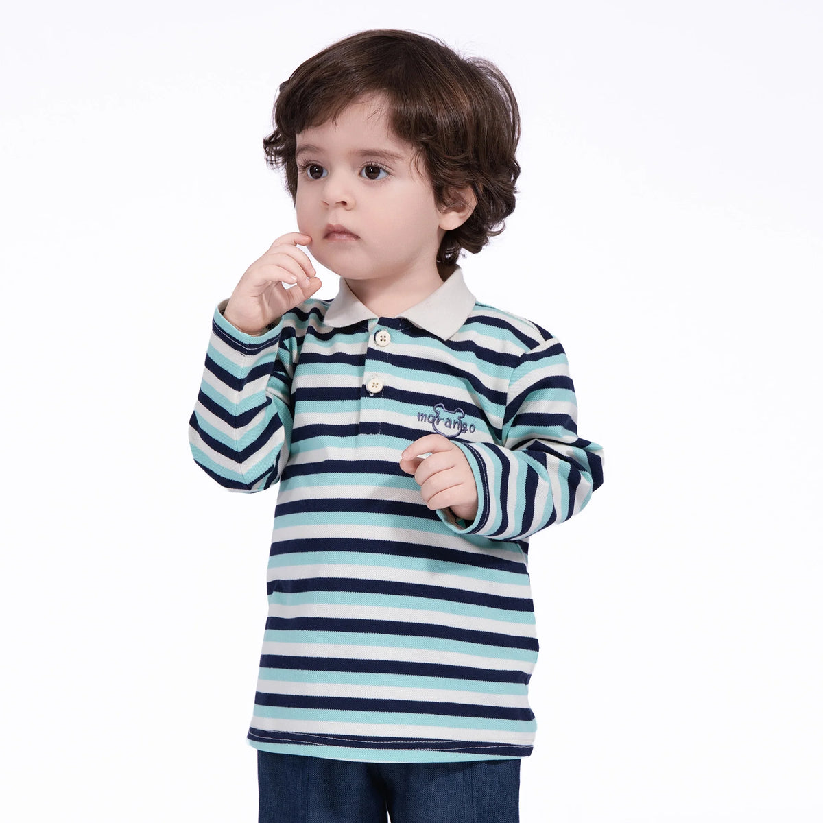 Navy Street Look Polo Shirt For Baby Boy Image