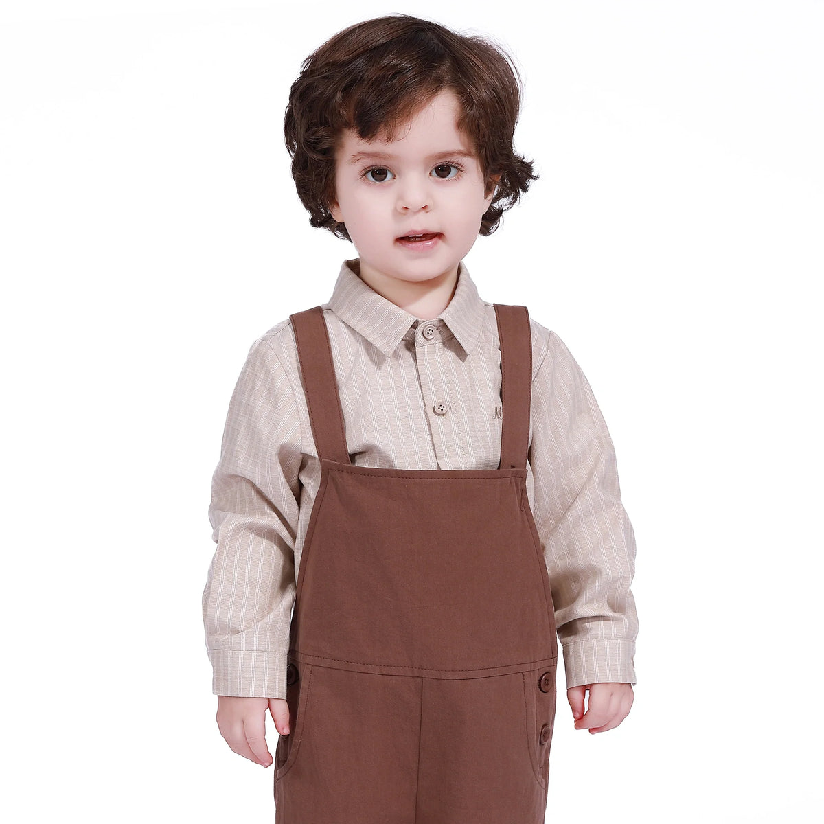 Khaki Street Look Shirt For Baby Boy Image
