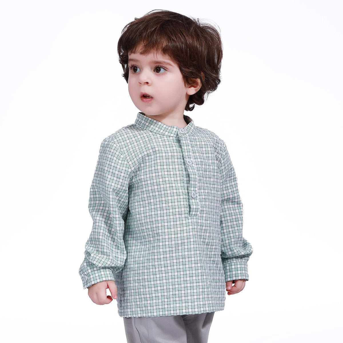 Light Green Street Look Blouse For Baby Boy Image