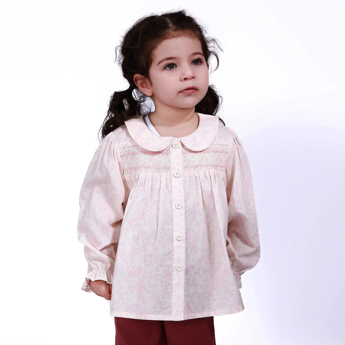 Pink Street Look Shirt For Baby Girl Image