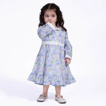 Blue Street Look Dress For Baby Girl Image