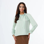 Light Green Classic Blouse for Women Image