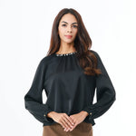 Black Classic Blouse for Women Image