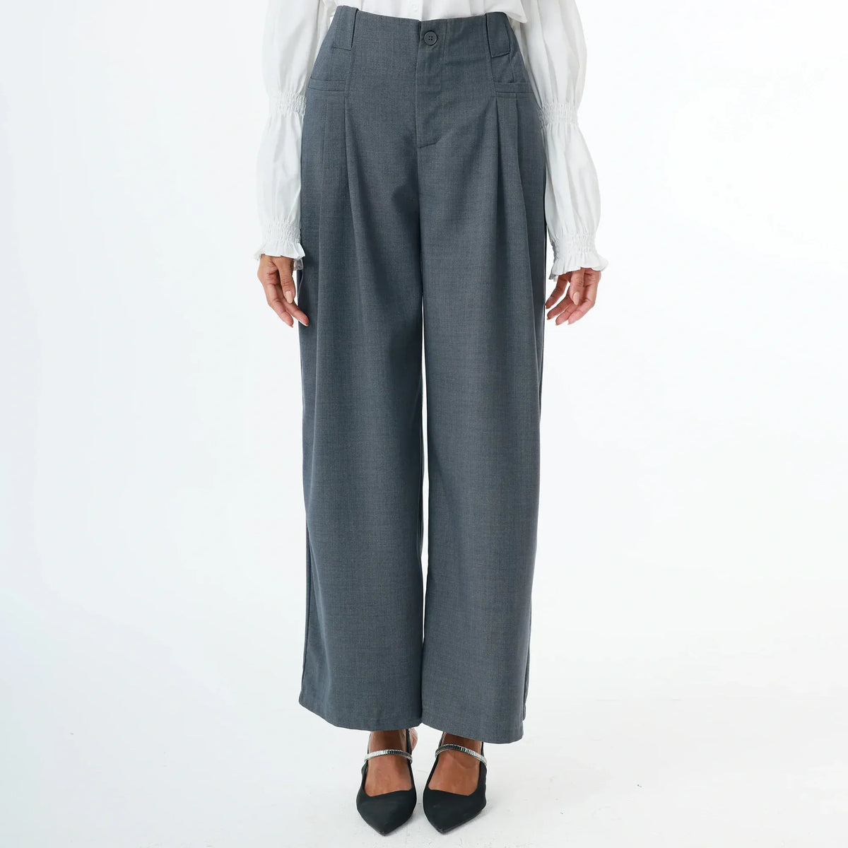 Dark Grey Formal Pants for Women Image