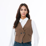 Brown Fashion Waistcoat for Women Image