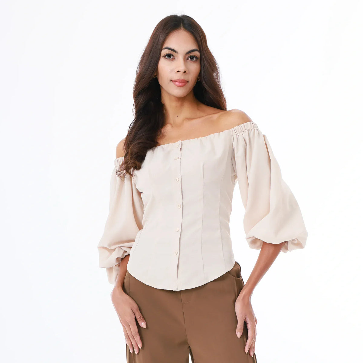Khaki Fashion Shirt for Women Image