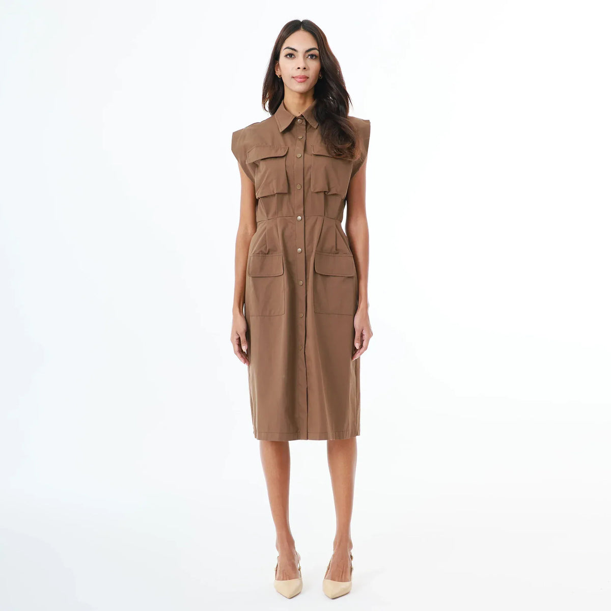Coffee Fashion Dress for Women Image