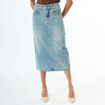 Jeans Blue Fashion Skirt for Women Image