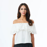 White Fashion Blouse for Women Image