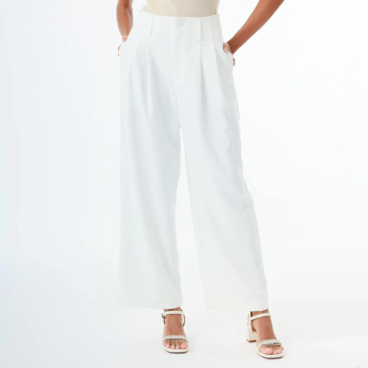 Off White Fashion Pants for Women Image