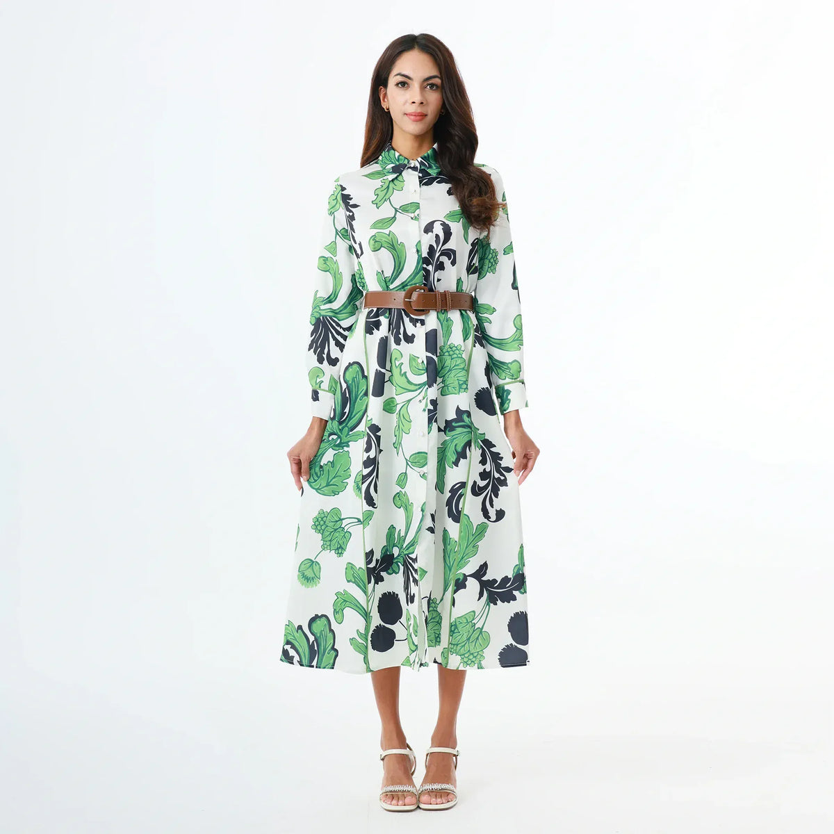 Green Fashion Dress for Women Image