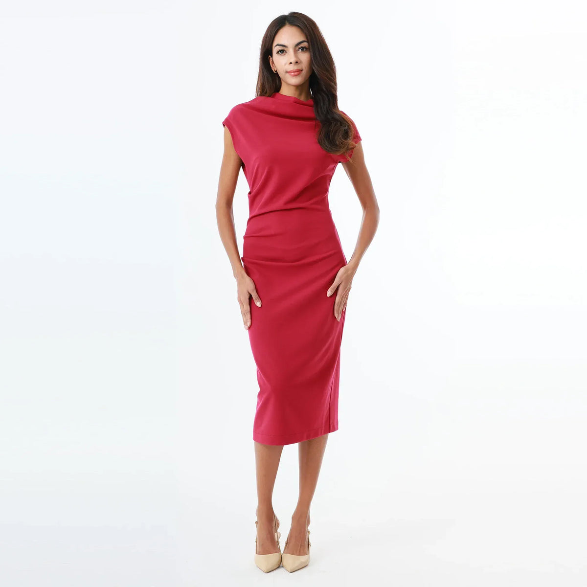 Purple Red Fashion Dress for Women Image