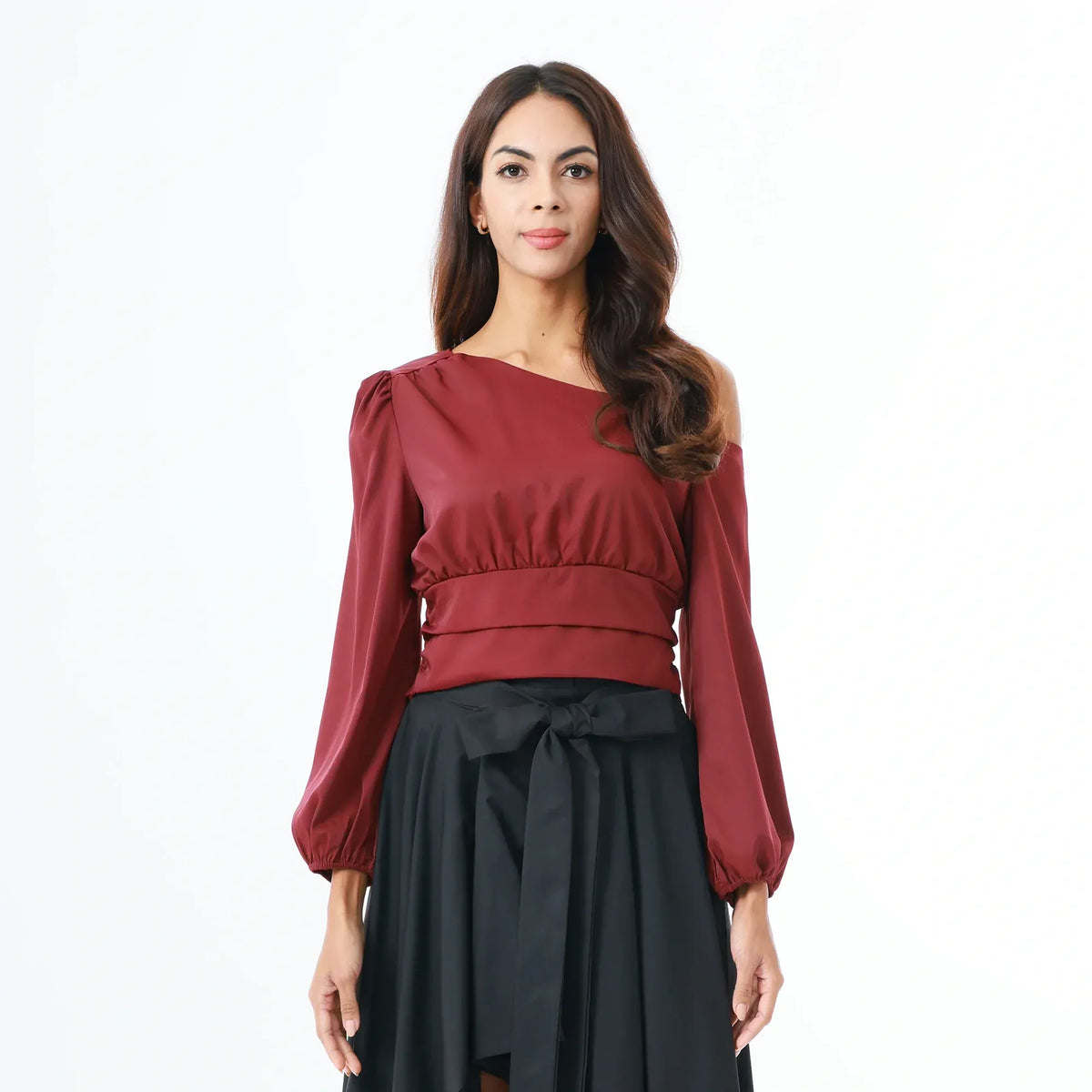 Maroon Fashion Blouse for Women Image