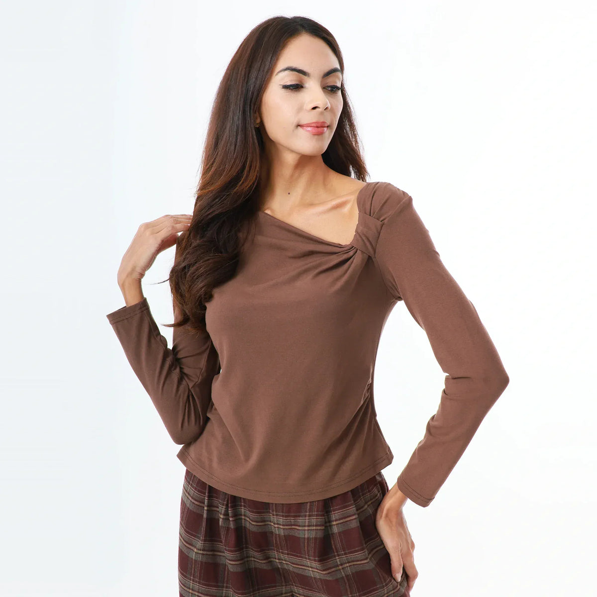 Brown Fashion T.Shirt for Women Image