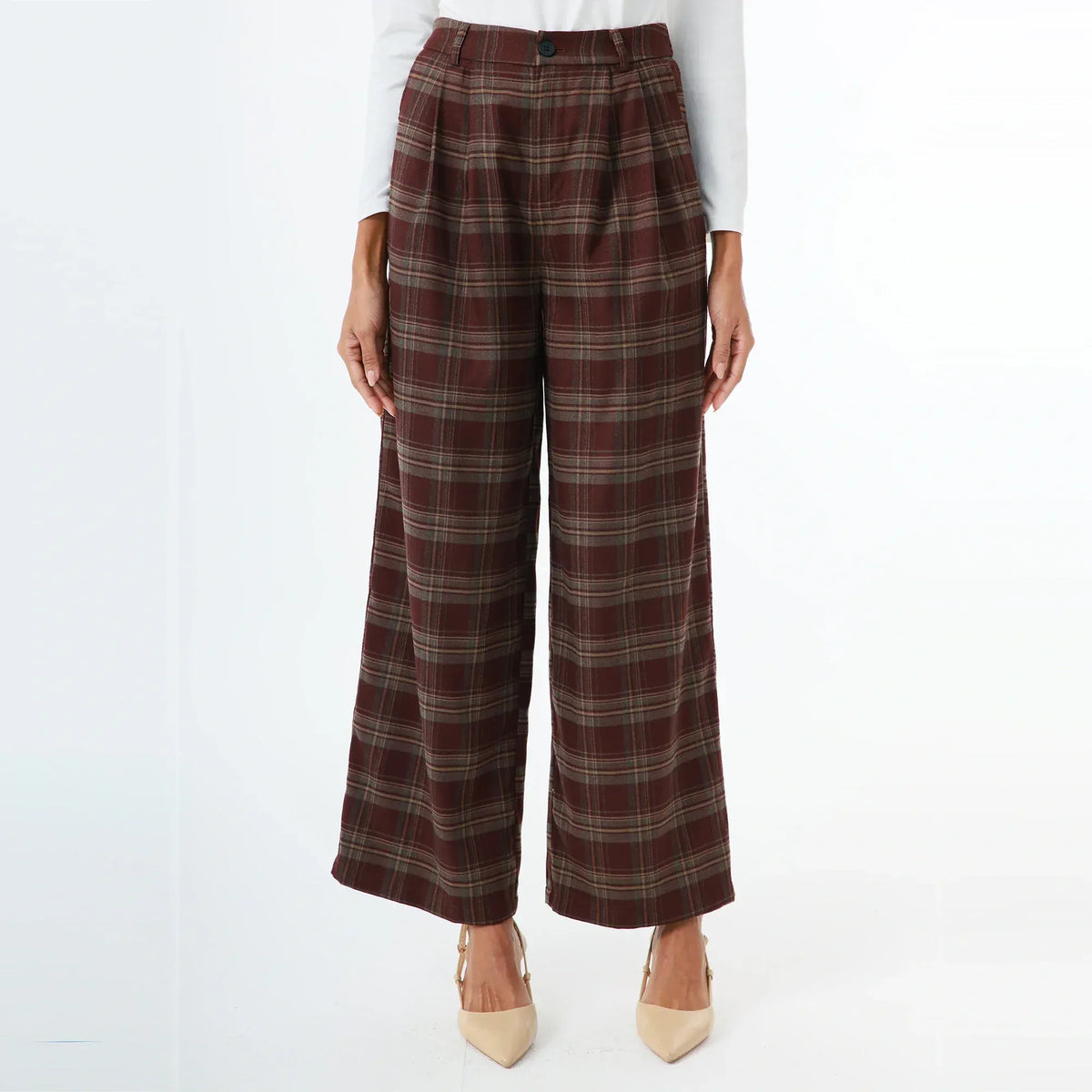 Maroon Fashion Pants for Women Image