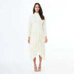 Beige Plain Dress for Women Image