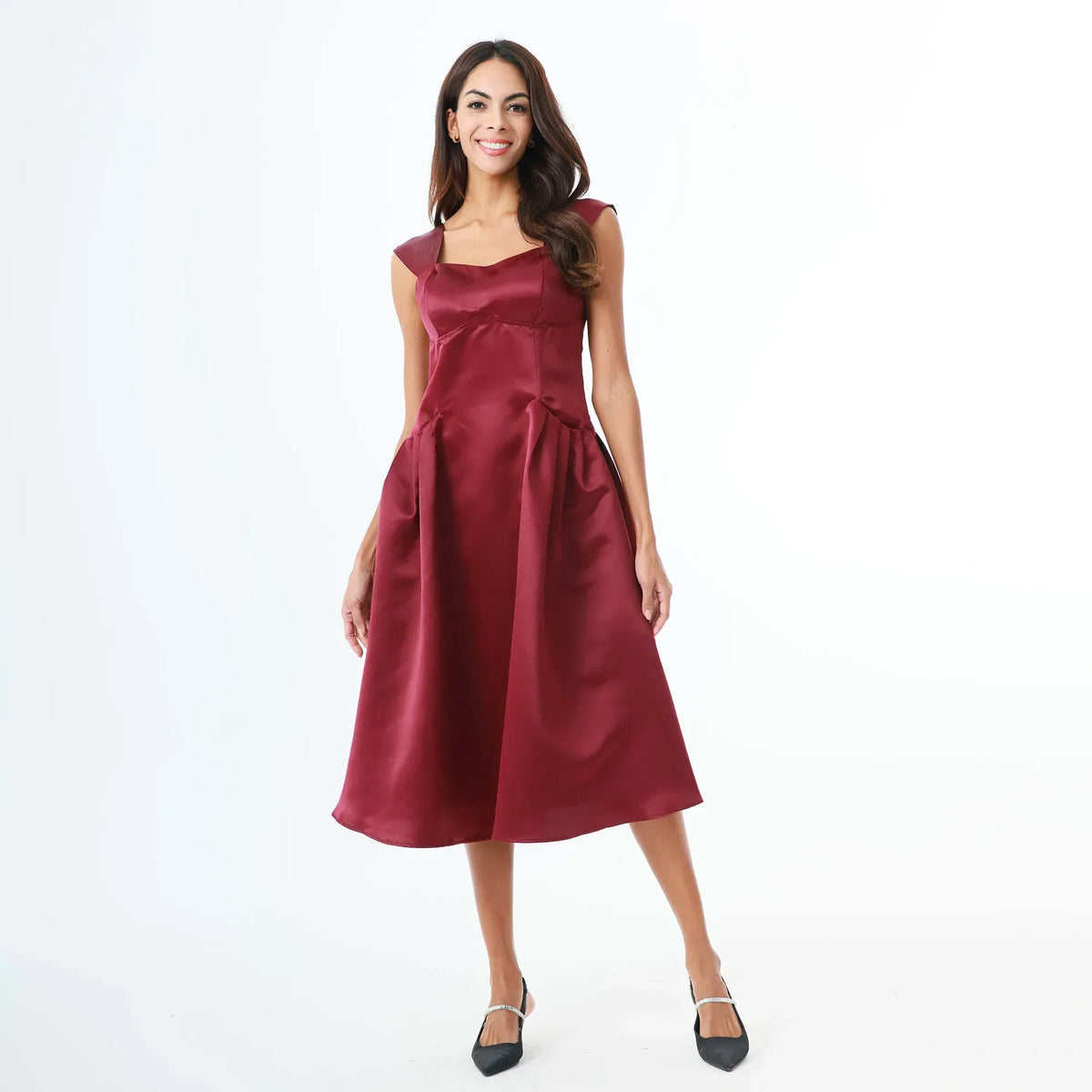 Maroon Evening Dress for Women Image
