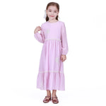 Pink Floral Galabia for Girls Image