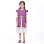 Purple Floral Galabia for Girls Image