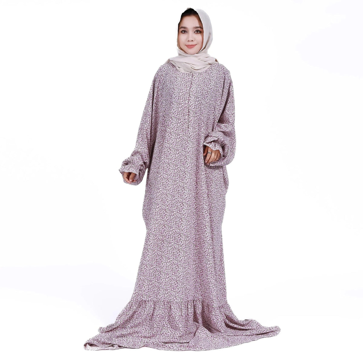 Purple Isalmic Prayer Robe For Women Image
