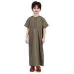 Army Green Thoub Arabic Style For Boys Image