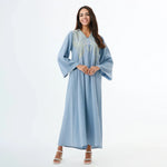 Blue Embroidery Galabia for Women Image