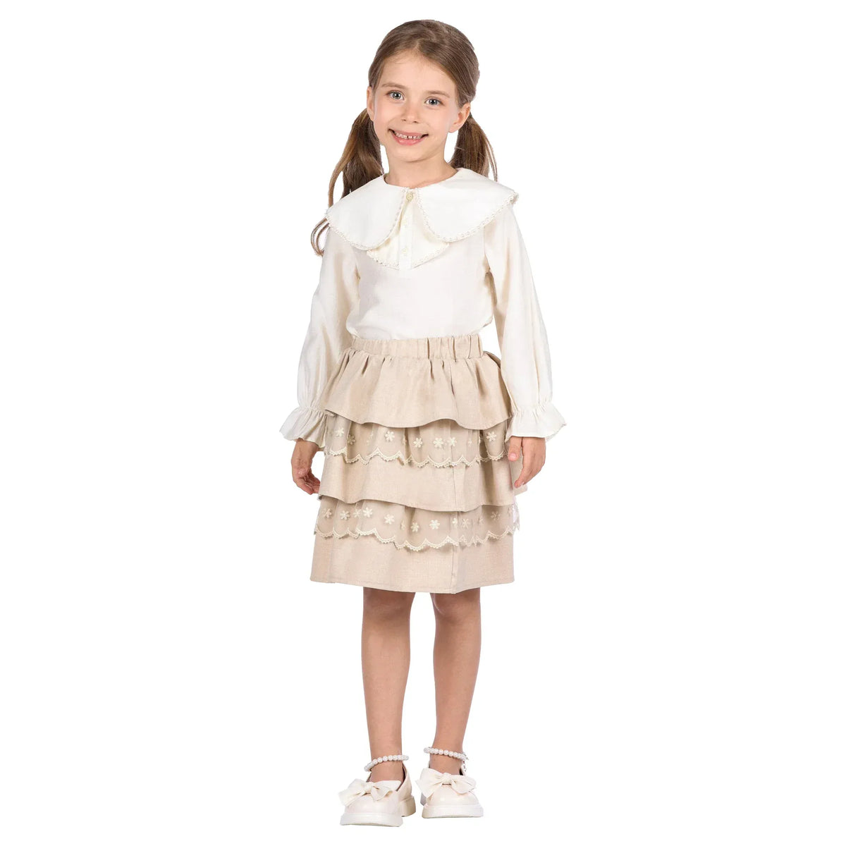 Floral Formal Blouse for Girls Image