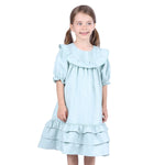 Light Green Plain Formal Dress for Girls Image