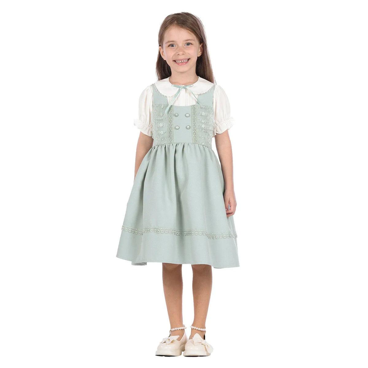 Laced Formal Dress for Girls Image