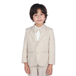 Beige Embroidery Formal Jacket for Boys Image