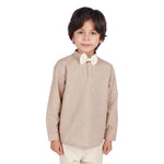Khaki Solid Formal Blouse for Boys Image