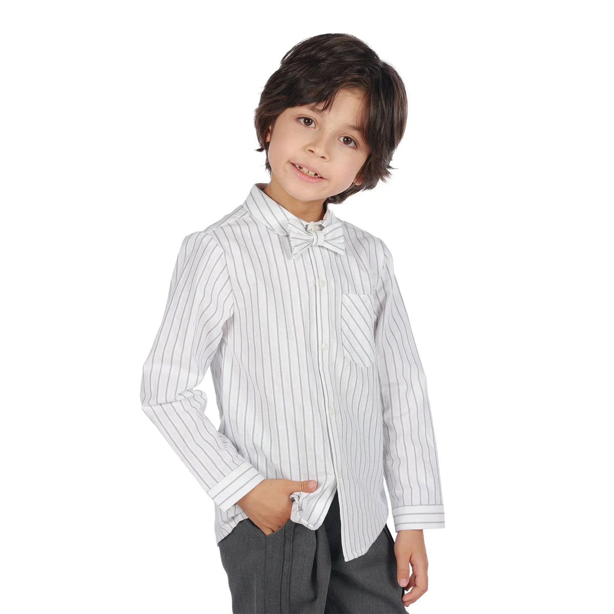 Striped Formal Shirt for Boys Image