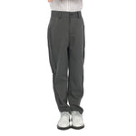 Dark Grey Solid Formal Pants for Boys Image