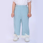 Blue Floral Pants for Baby Girl Image