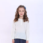Light Beige Jacquard Blouse for Girls Image