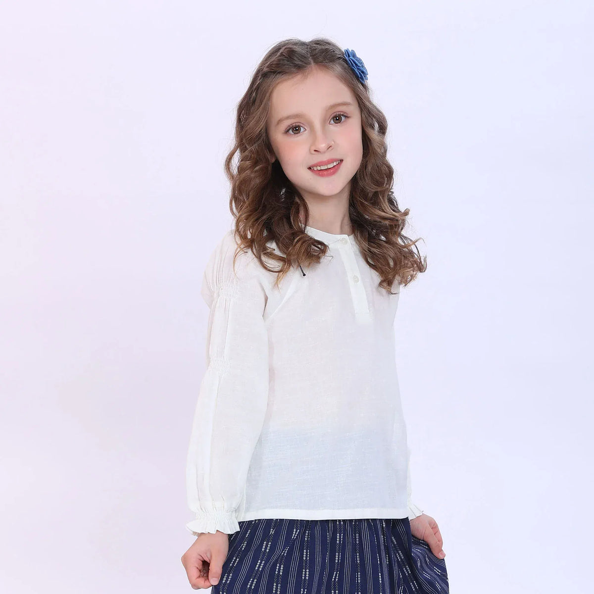 Jacquard Blouse for Girls Image