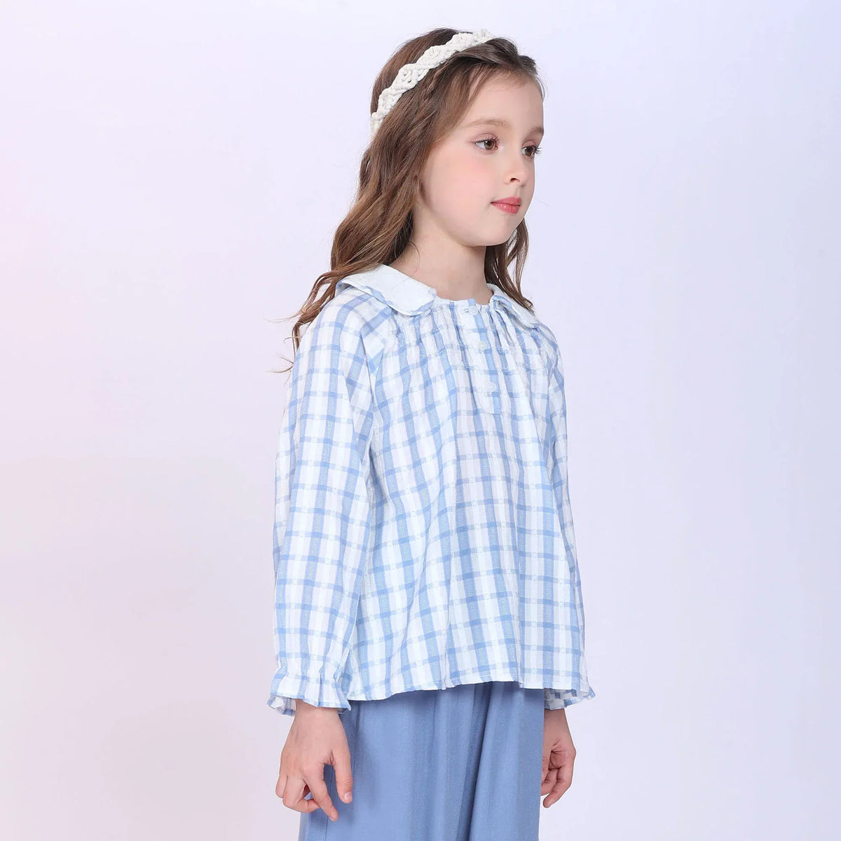 Checked Blouse for Girls Image