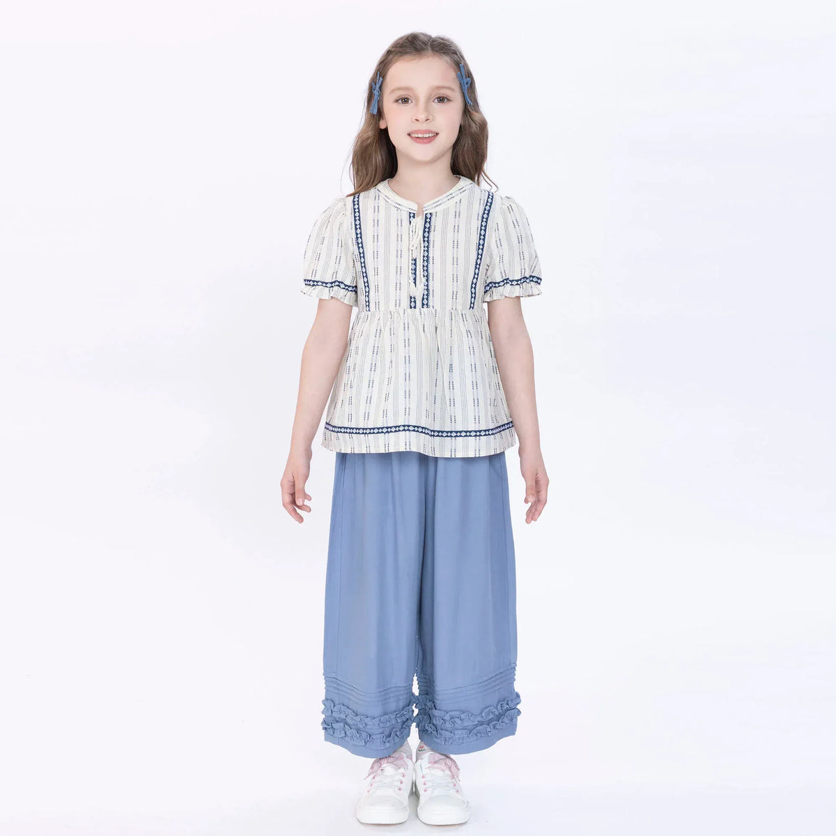 Striped Blouse for Girls Image