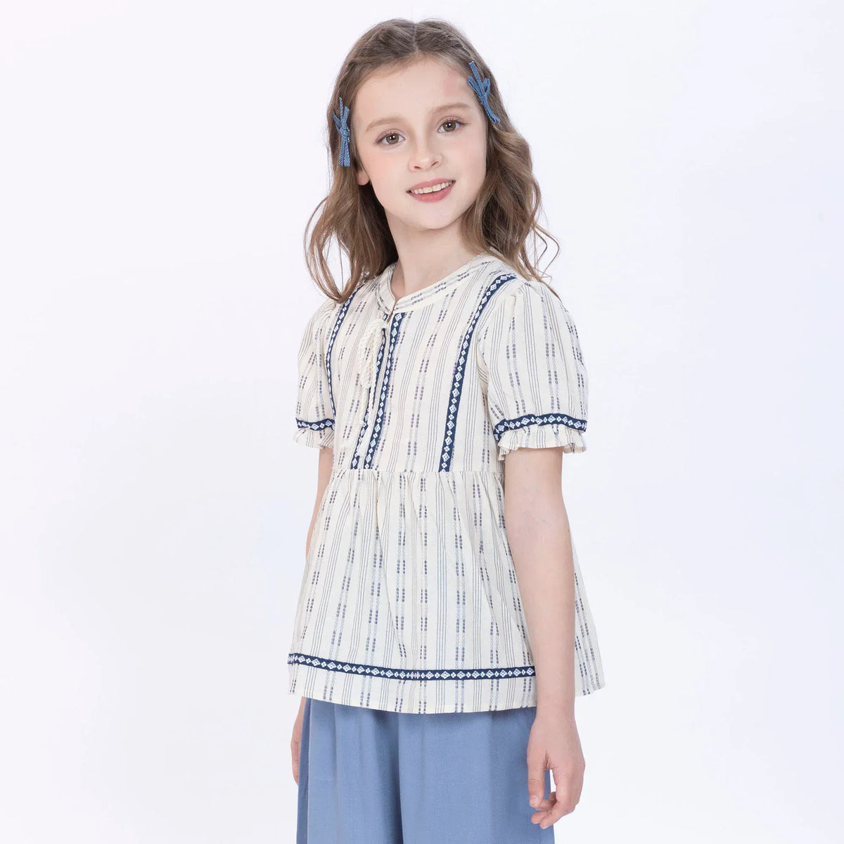 Striped Blouse for Girls Image