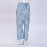 Grey Blue Striped Pants for Girls Image